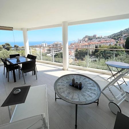 Grand 3 Pieces Avec Terrasse Vue Mer Tout Confort Beausoleil Luaran gambar
